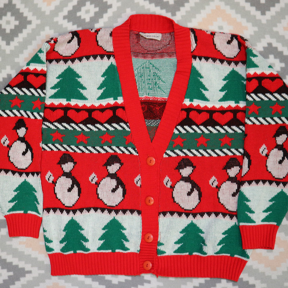 Cabin Creek Sweaters - Vintage CABIN CREEK Holiday Cardigan Sweat…